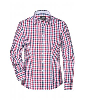 Donna Ladies' Checked Blouse Navy/red-navy-white 8053